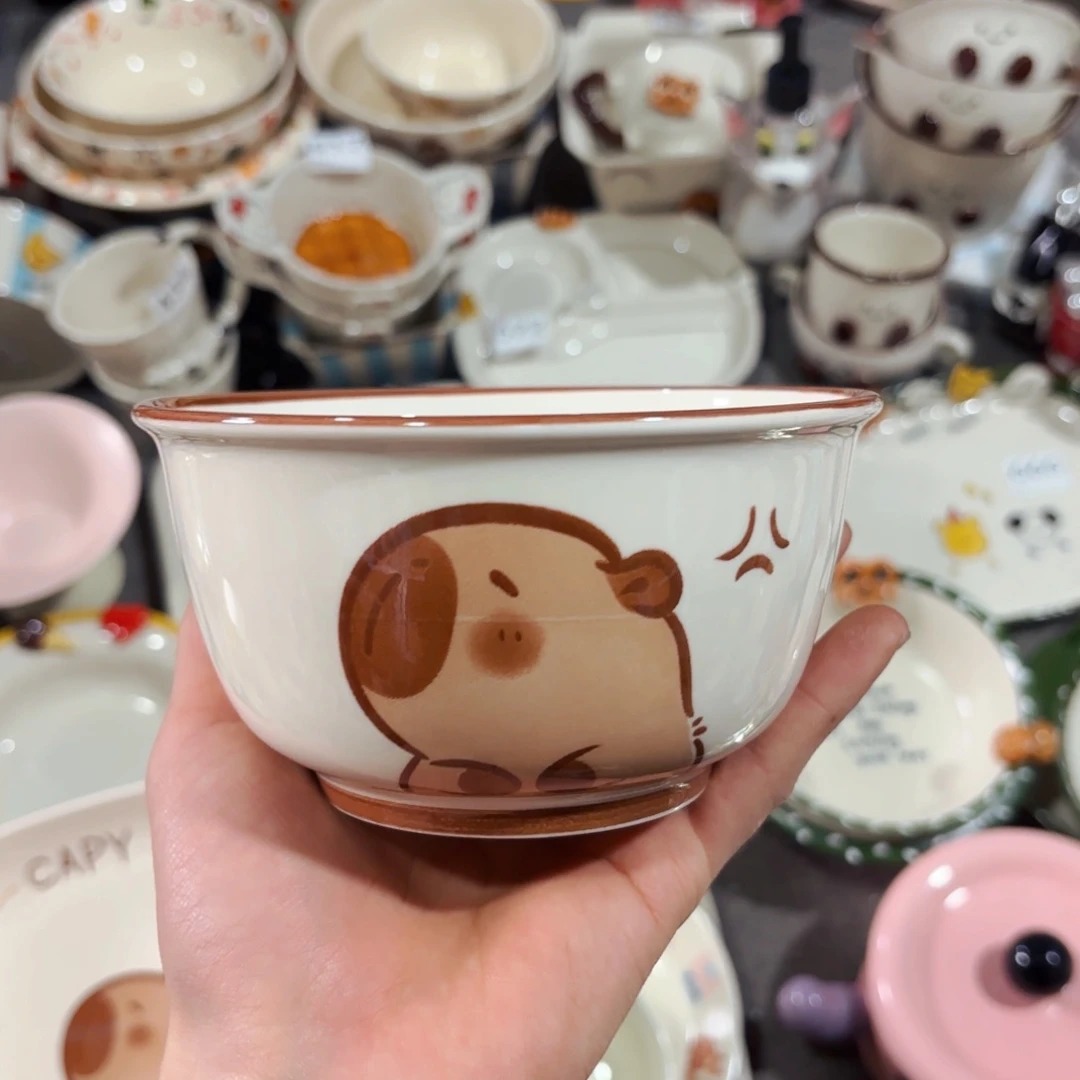 白瓷卡皮吧啦五点五寸米饭碗