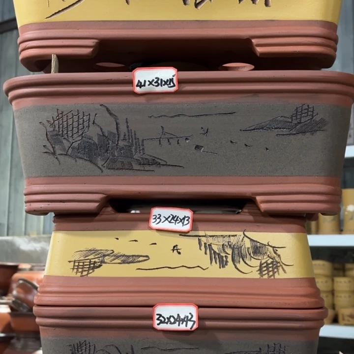 紫砂花盆128-4。