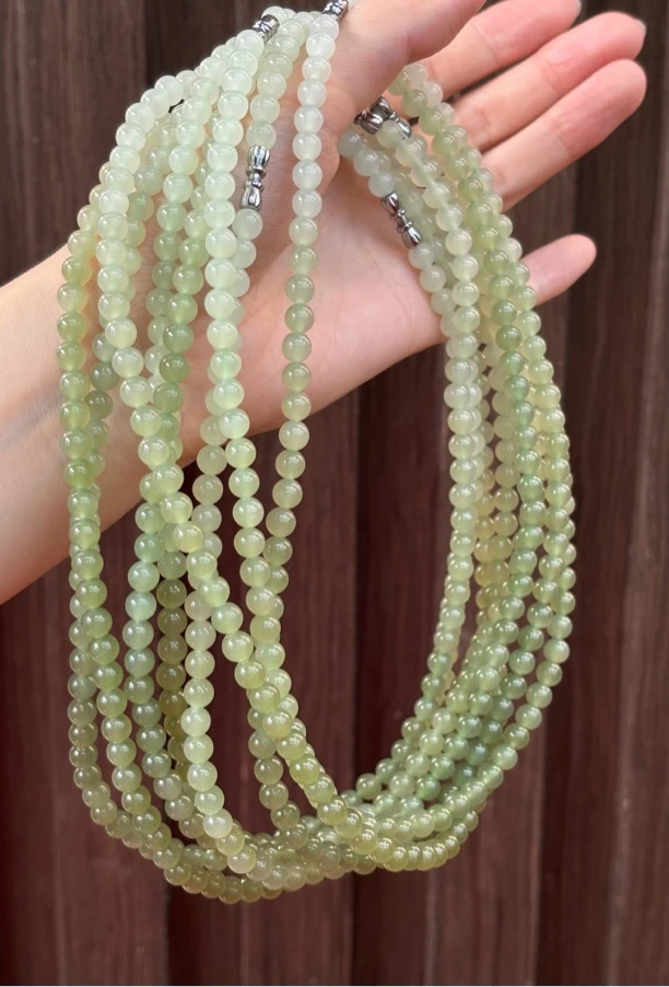 0662和田玉渐变项链约6mm多样性发其一