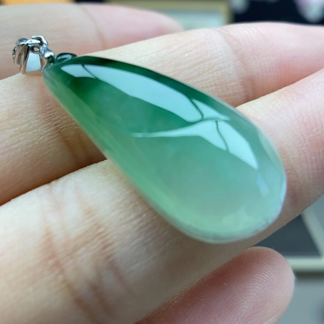 翡翠银S925镶嵌颈饰吊坠8