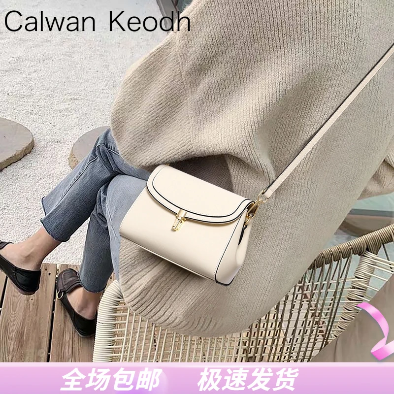 Calwan Keodh真皮包包女包斜挎包2025单肩包生日礼物送女友送老婆