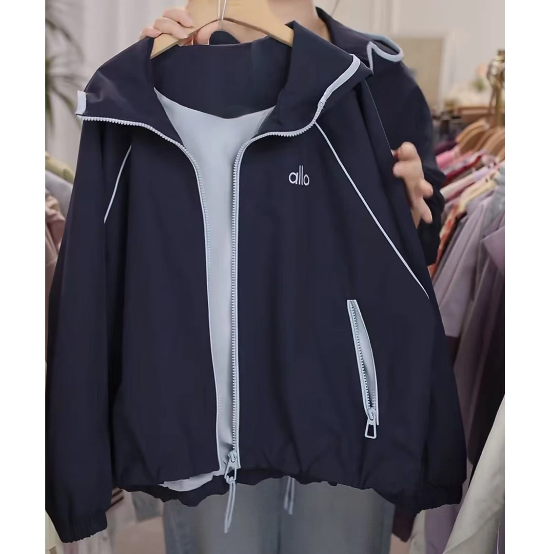 女童2025秋季新款连帽外套防水拉链户外卫衣