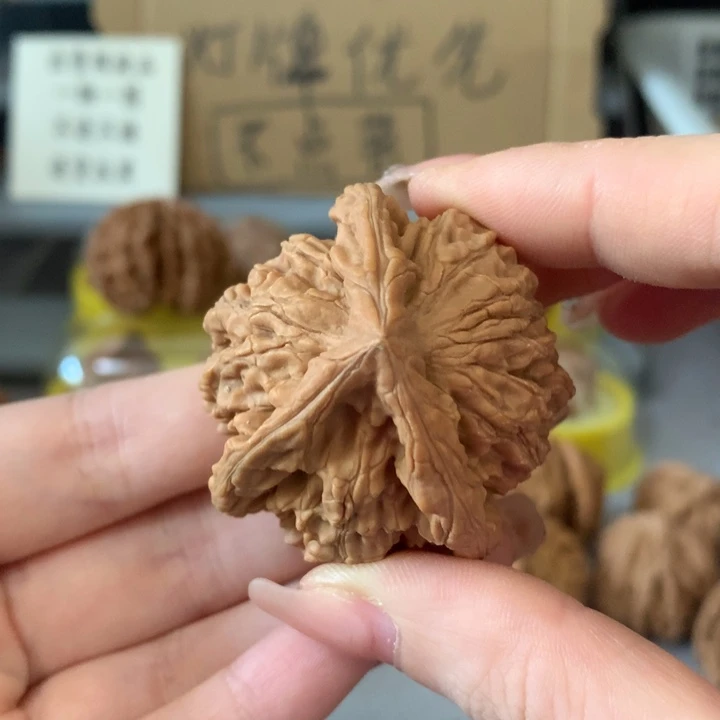 言***李吊坠文玩核桃异形单只，有瑕疵