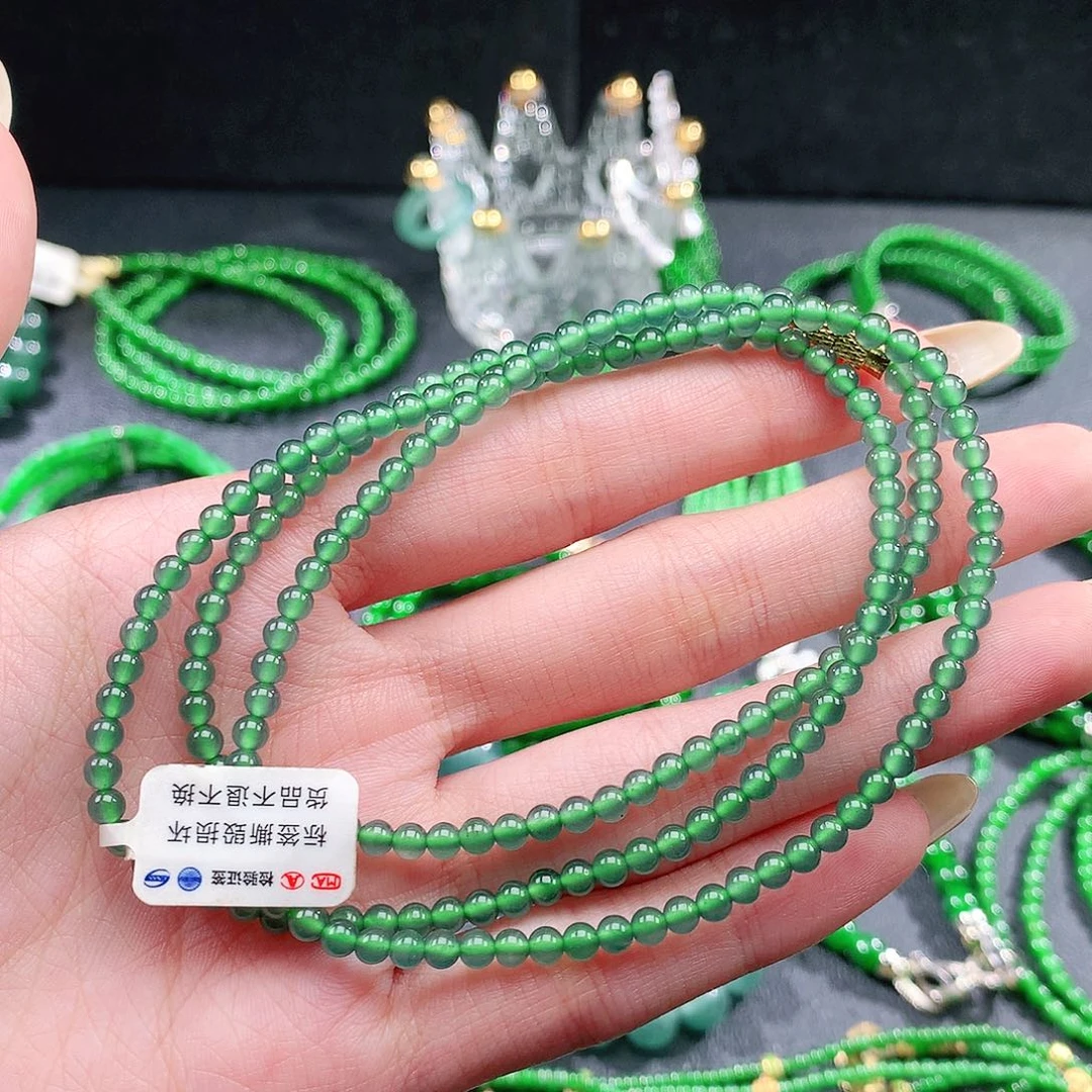 翡翠未镶嵌手串项链