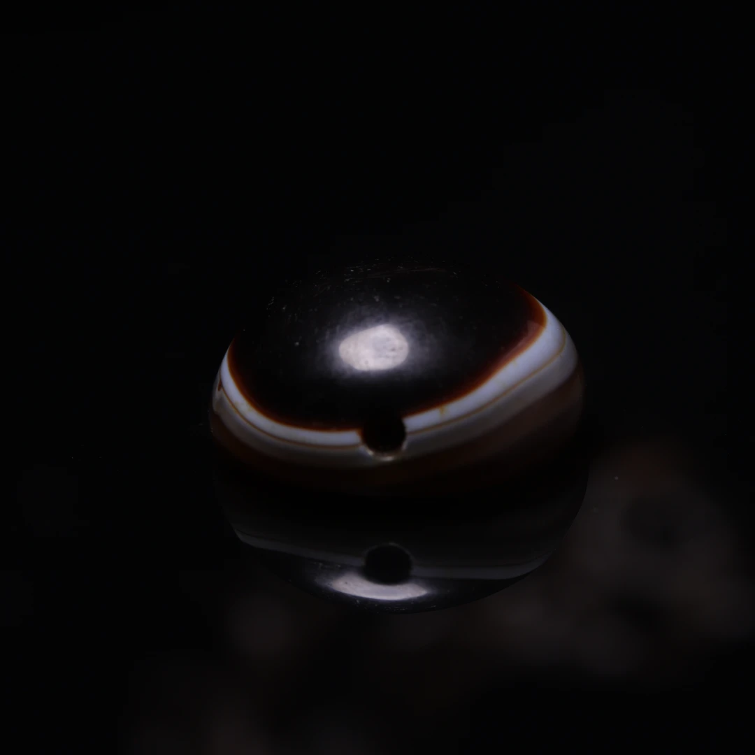 清代天然玛瑙板珠-LM