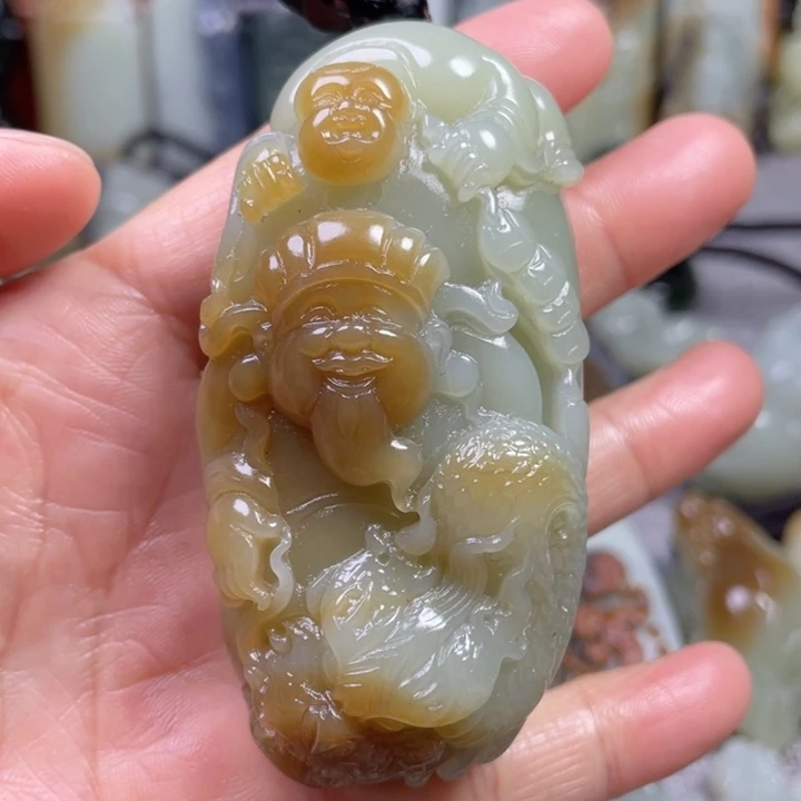 和田玉未镶嵌挂件