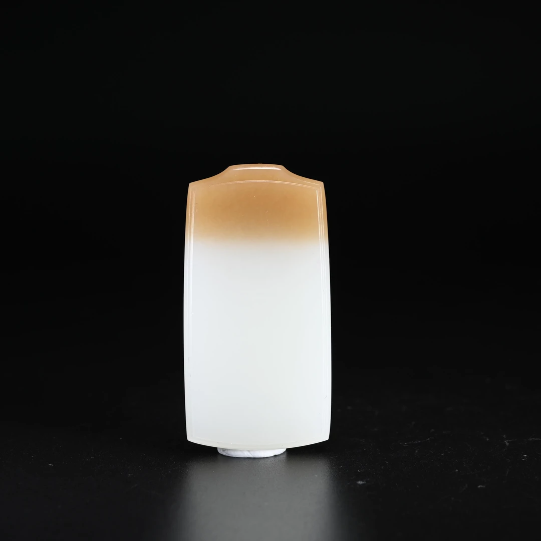 lot8826 和田玉且末糖平安无事牌/保利