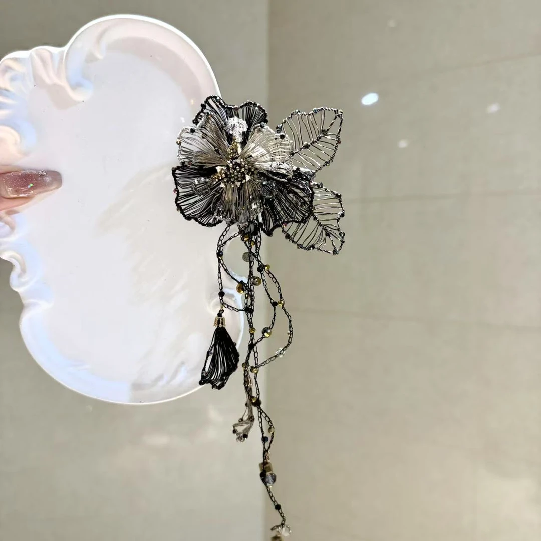 【莫奈海之星】黑秋意浓系列边夹设计气质高级感优雅时尚款