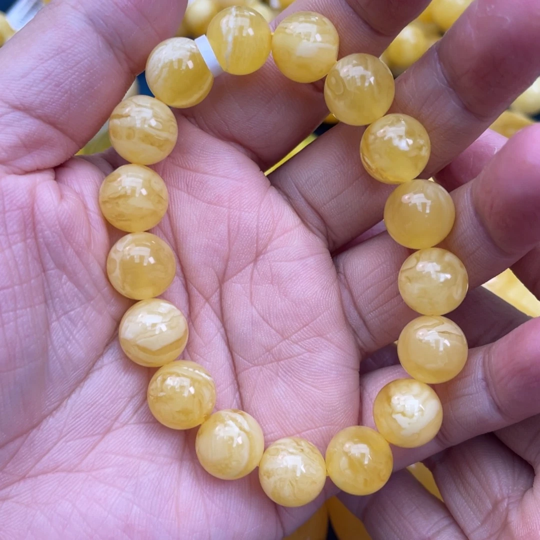 琥珀裸石未镶嵌琥珀蜜蜡11m m