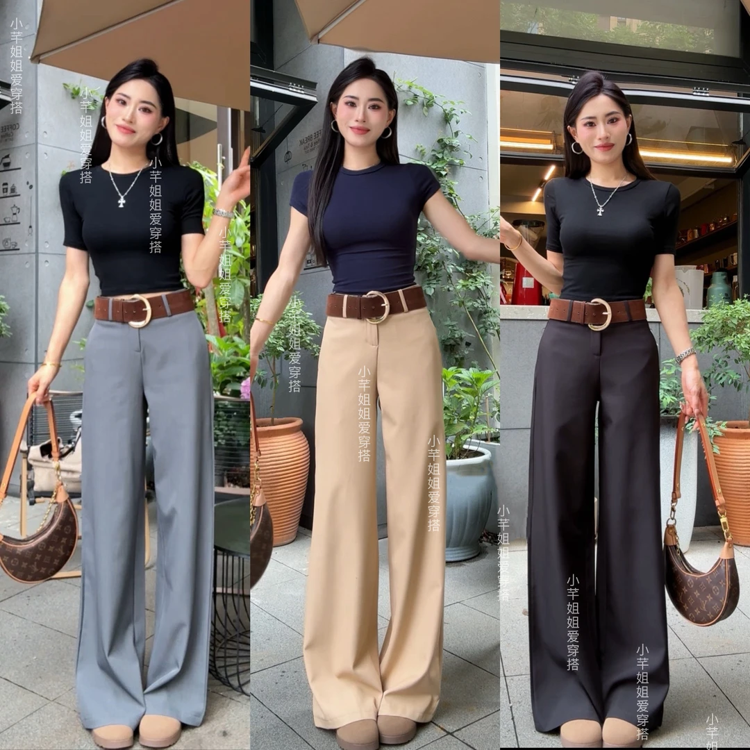 22520极简高级感百搭西装裤