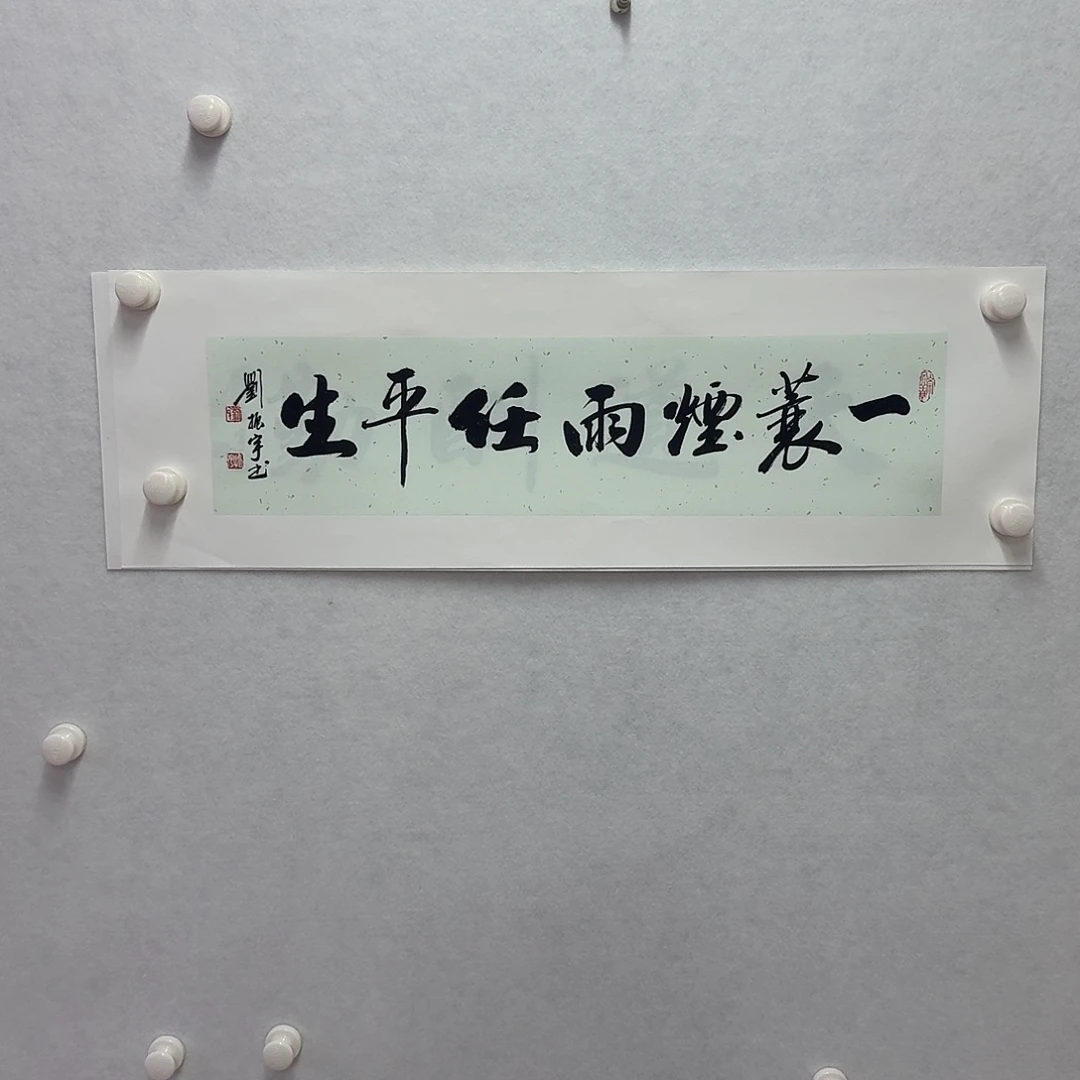 书法一蓑烟雨任平生  17×68cm一平尺