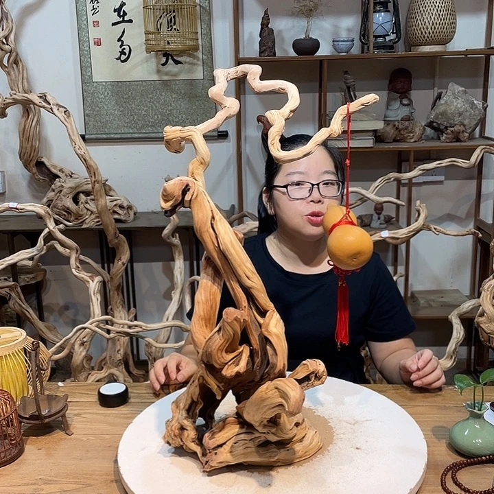 香榧木杜鹃根根艺摆件6