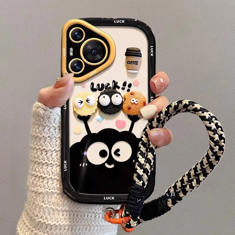 曲奇煤球适用华为pura80Pro手机壳女新款mate70小清新mt60时尚潮