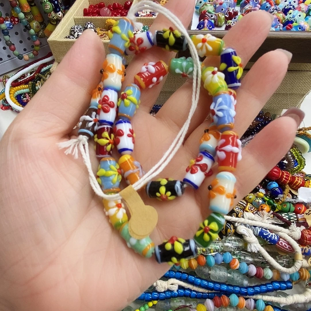 琉璃颈饰西亚花珠113