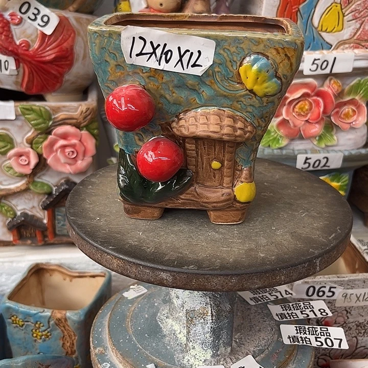 粗陶材质多肉花盆