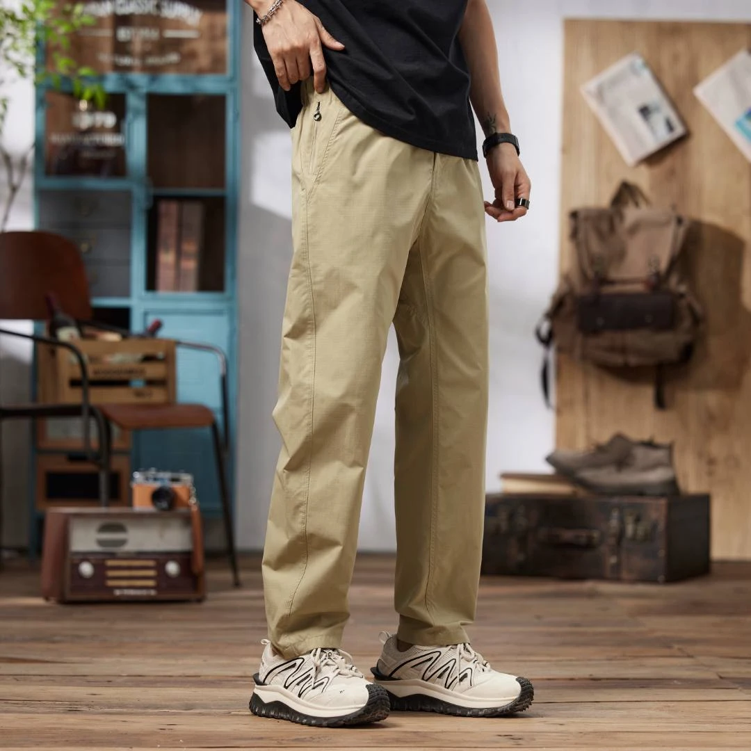 2025新款美式户外工装机能时尚简约宽松百搭高街休闲男裤