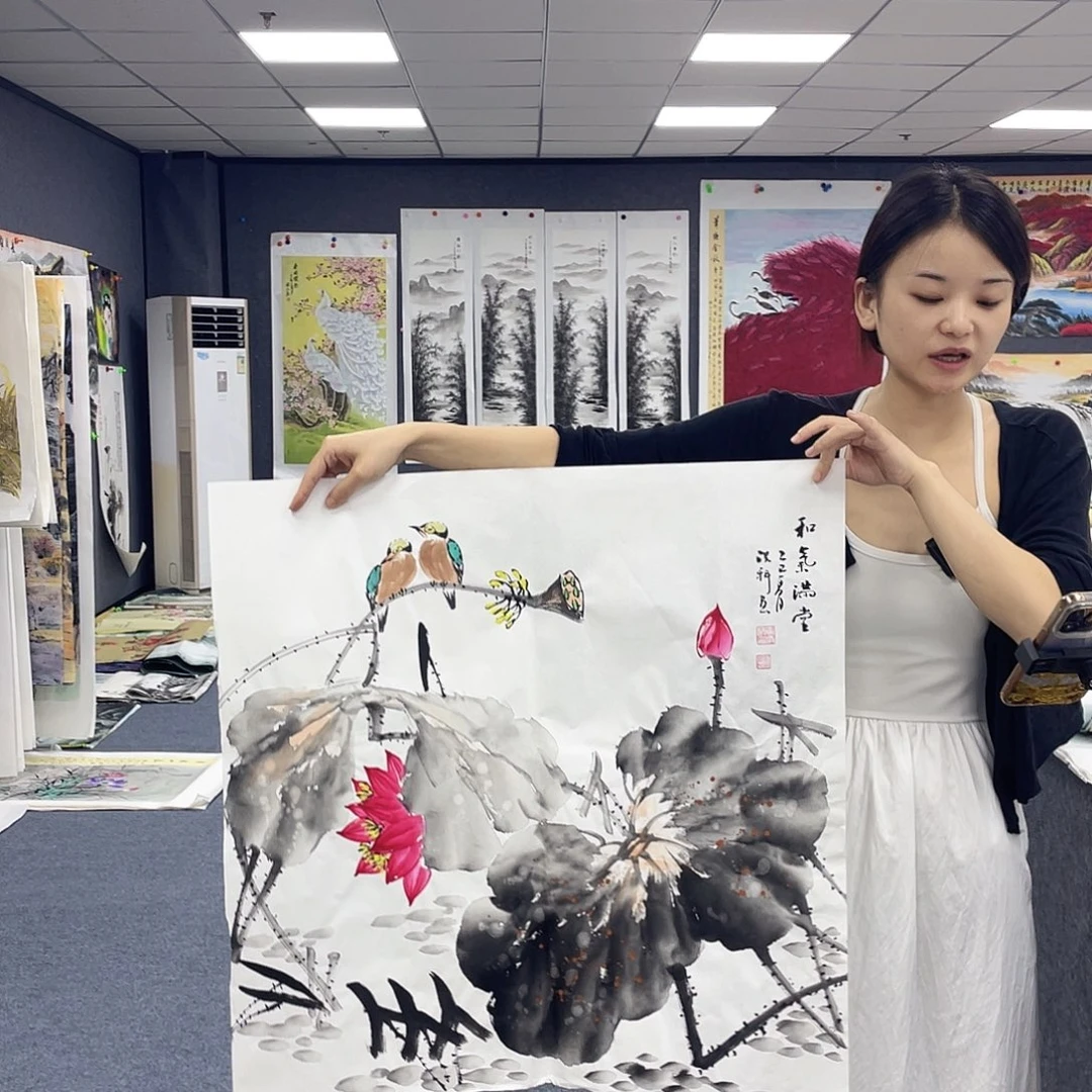 国画作品小姐姐放漏…