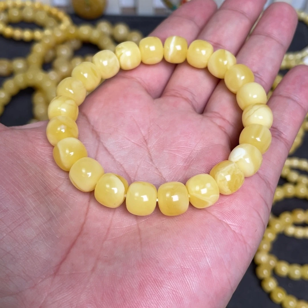 蜜蜡未镶嵌裸石蜜蜡手串10.3mm