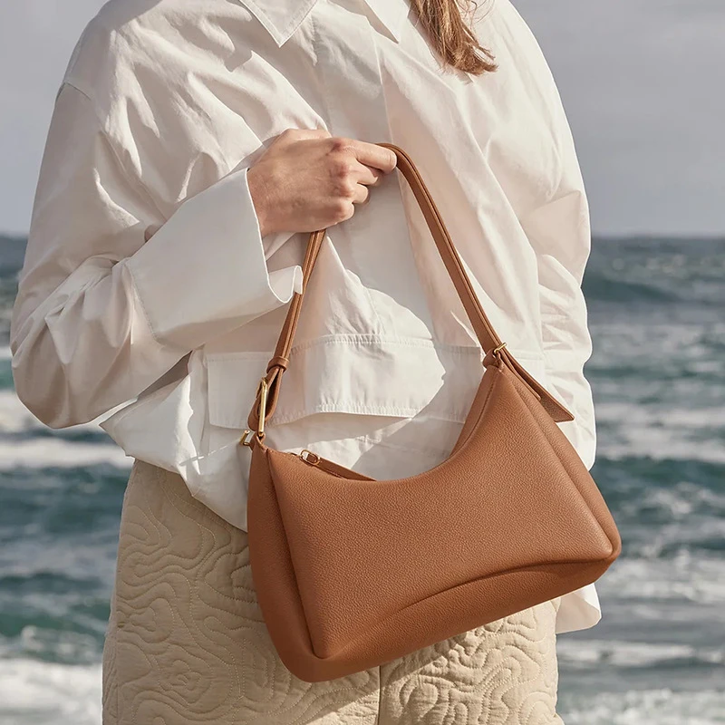 芬奥波灵恩托特包Umi通勤斜挎包法国小众腋下包复古真皮单肩包