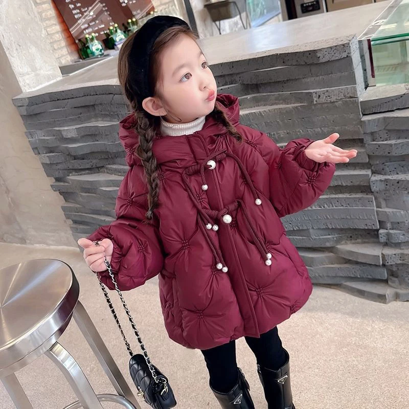 女童棉服2024新款儿童宝宝冬季外出保暖外套女孩可爱加厚冬装连帽