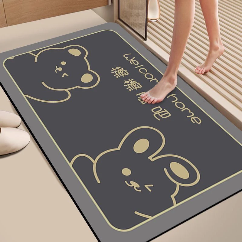 硅藻泥地浴室卫生间地垫门口防滑垫吸水速干浴室卫生间浴室脚垫
