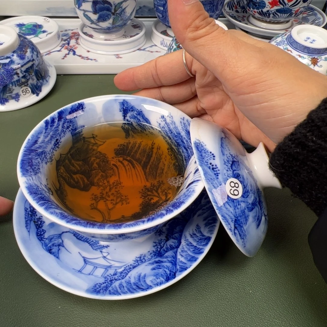 陶瓷景德镇纯手工纯手绘茶具木木89