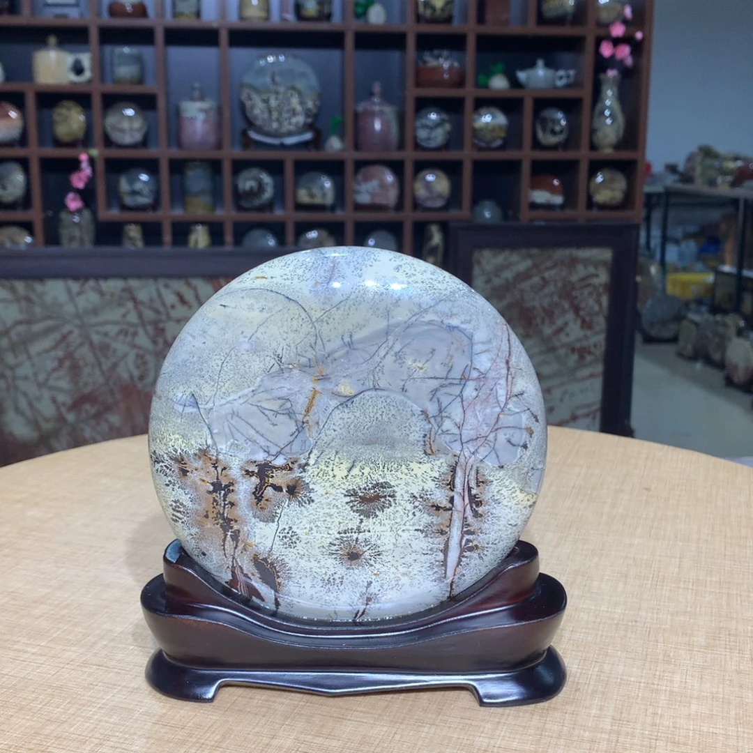 紫砂广西国画石摆件，收藏观赏