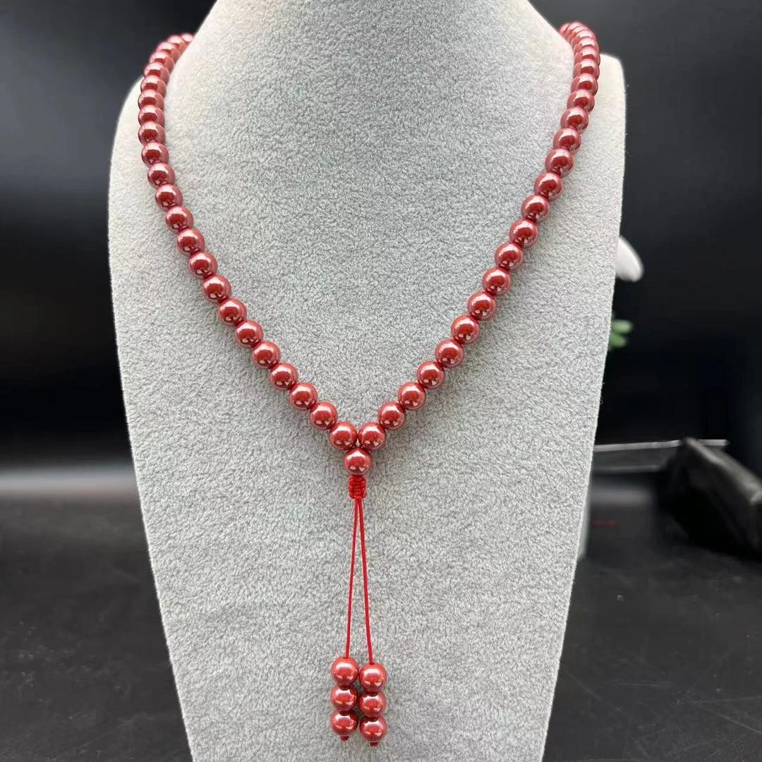 含辰砂工艺品DW026 帝王色经典108颗多圈素圈珠串8mm