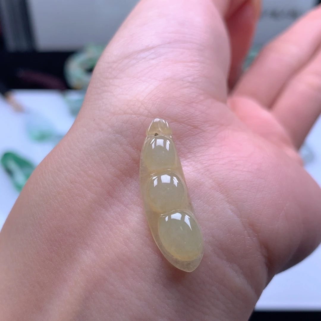 翡翠足银镶嵌吊坠(不含链)