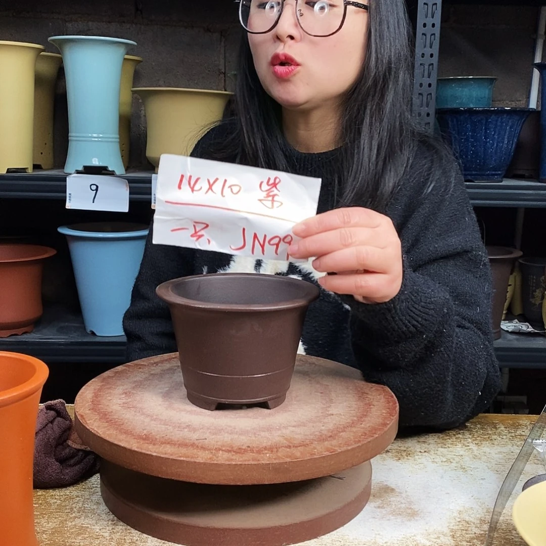 紫砂一只花盆货号JN99