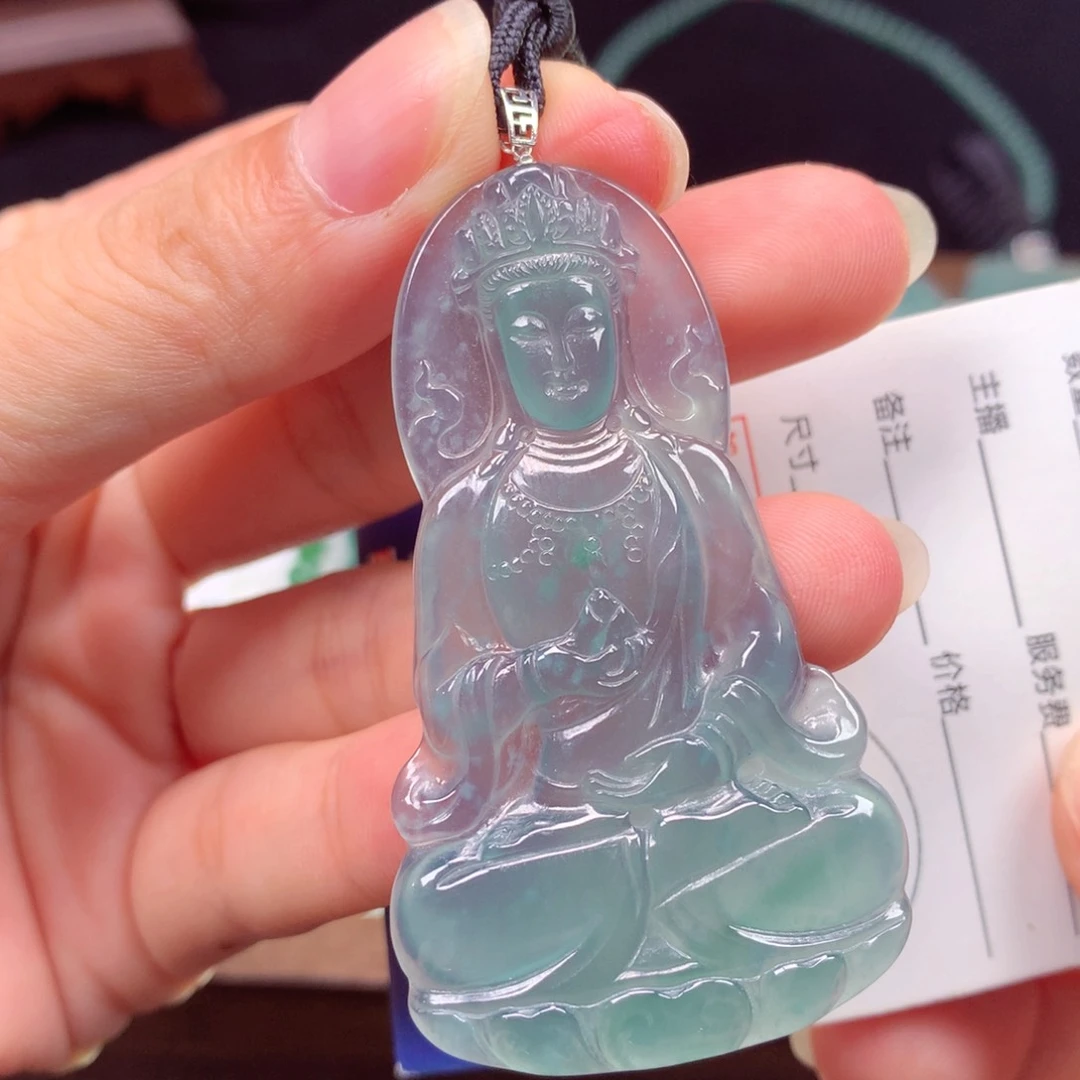 颈饰18K金镶嵌翡翠翡翠