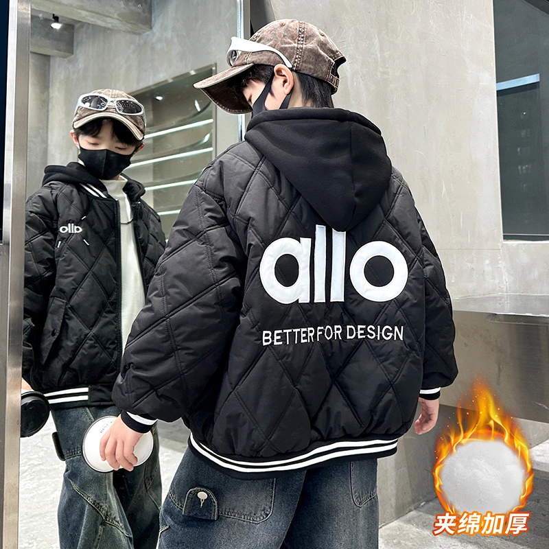 男童秋冬款棉衣保暖5-15岁中大童冬季棉服男孩冬装夹棉外套加厚潮