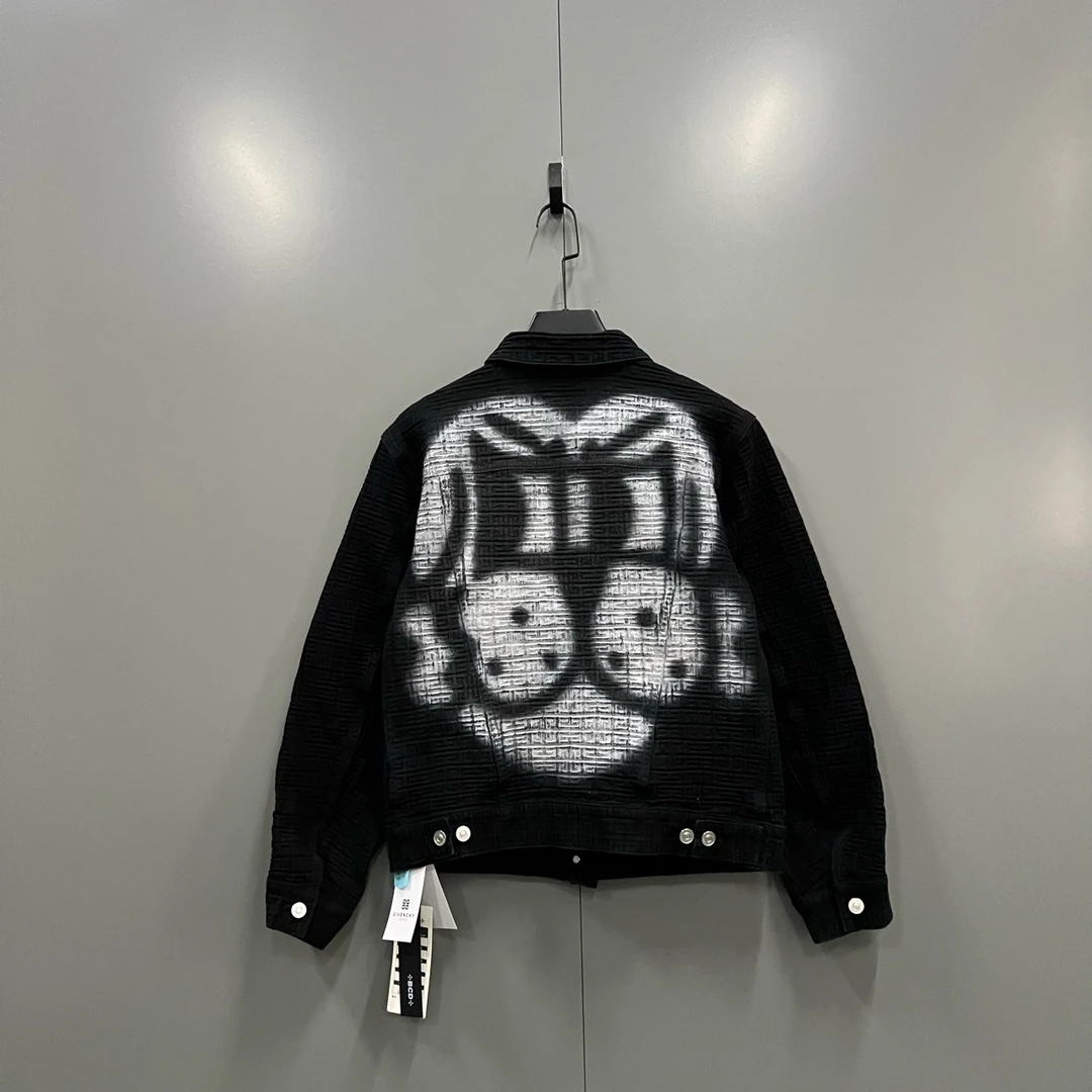 99新 Givenchy/纪梵希  （zd）背后涂鸦狗头牛仔夹克/S码/203549
