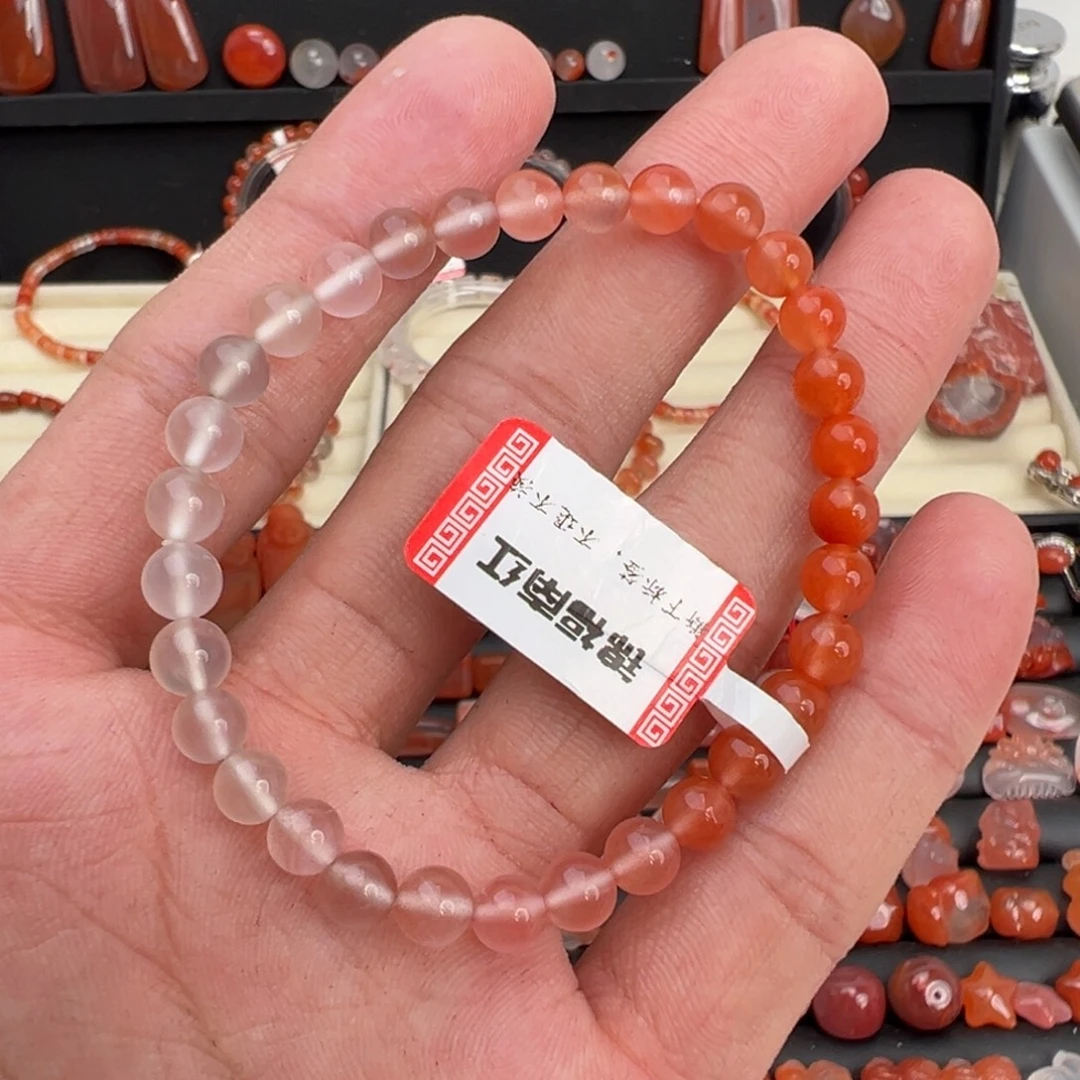 南红玛瑙未镶嵌颈饰渐变单圈5mm+