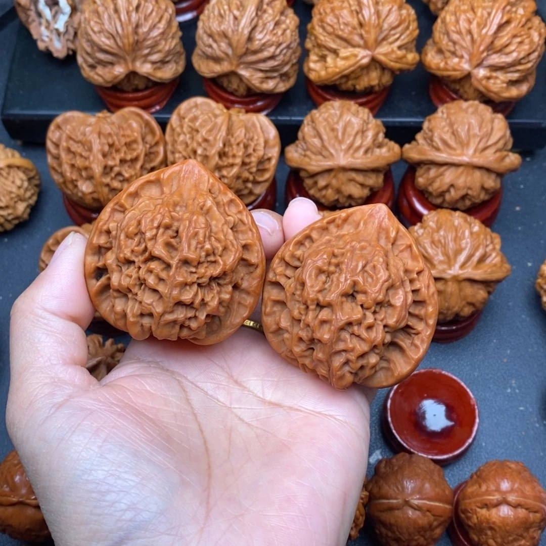 文玩核桃把件48官帽