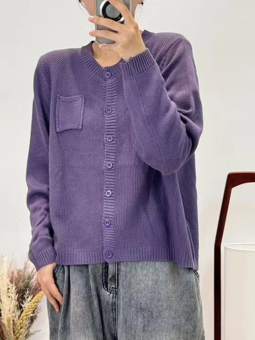 女士休闲百搭针织小衫 4912-1-A135