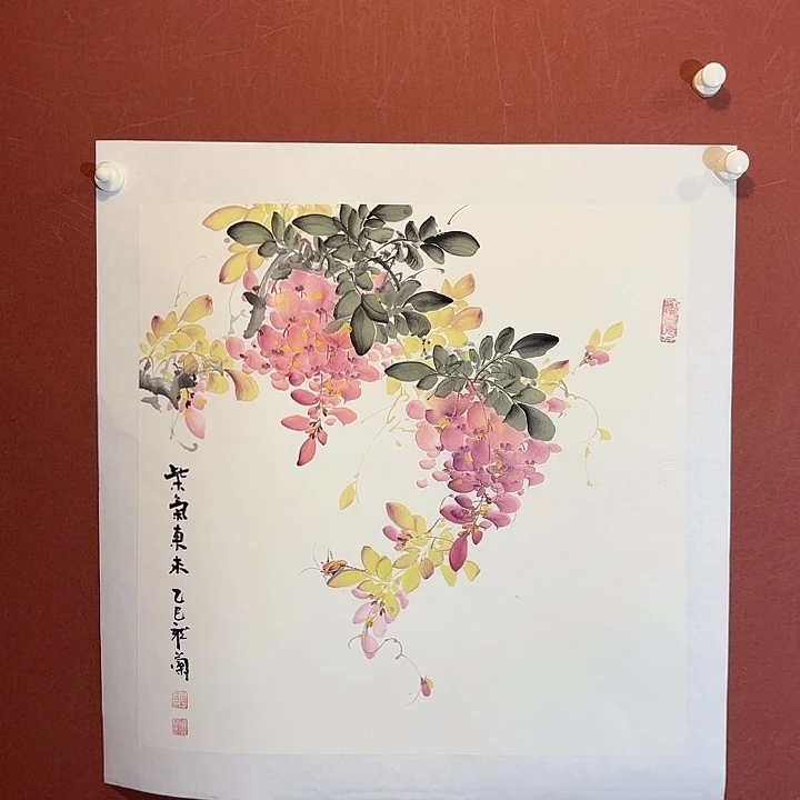 国画听兰老师花鸟