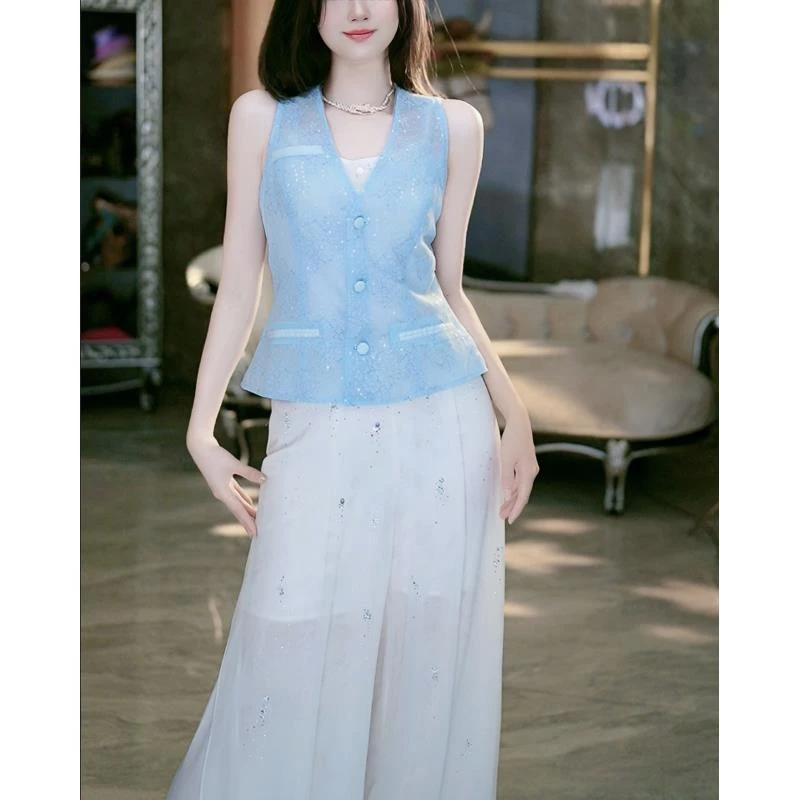 3-30【勿忘我】重工时尚气质百搭马甲