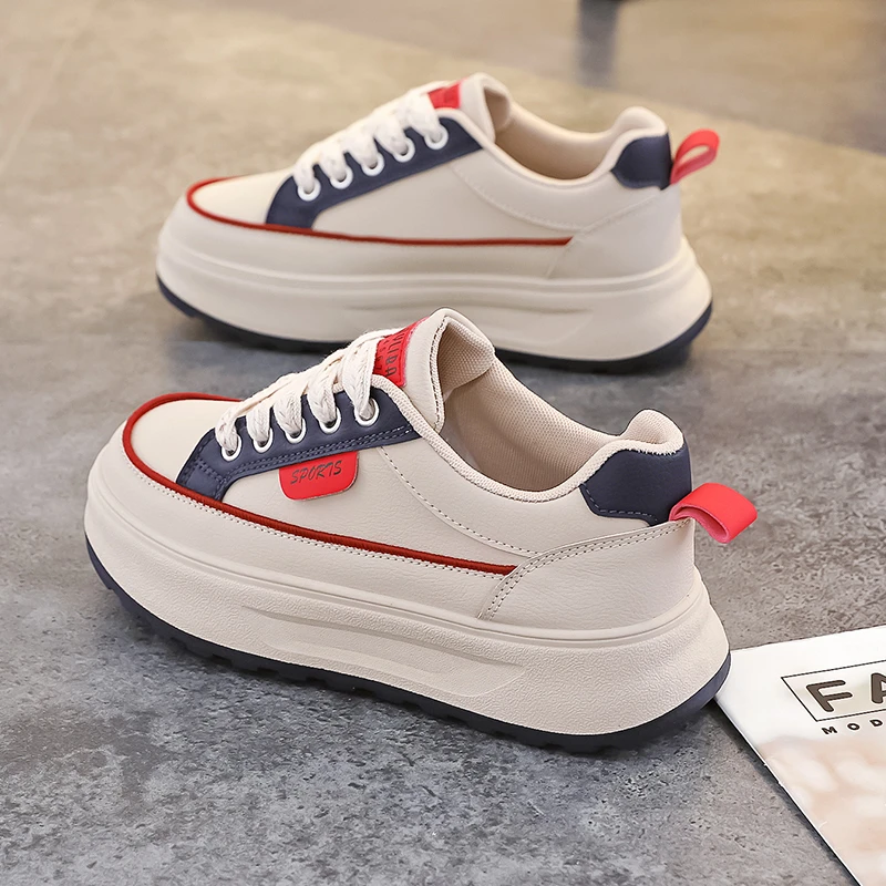 2025年秋季新品时尚潮流女板鞋厚底韩版百搭休闲运动平底防滑女鞋