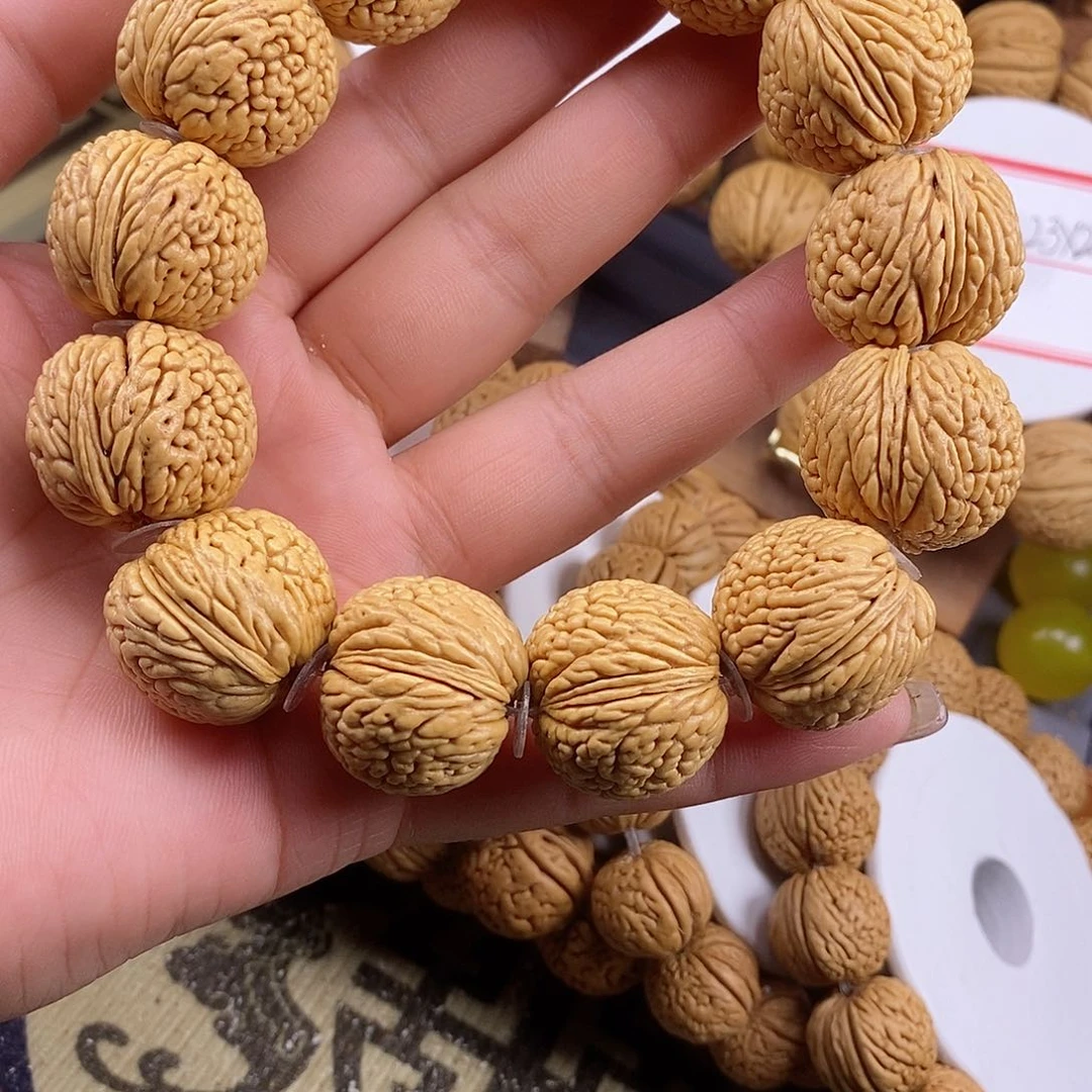 桃核手串用****2龙鳞凤尾24