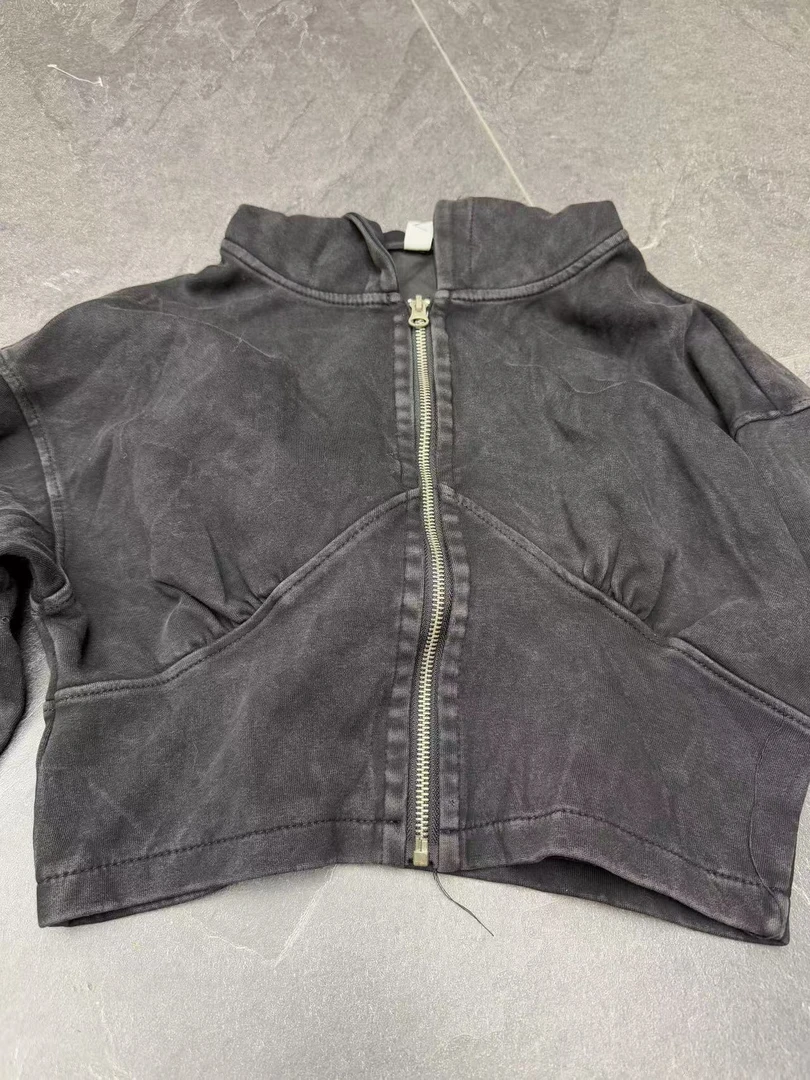 A30-2四色“微光水洗”连帽外套上衣（9215）