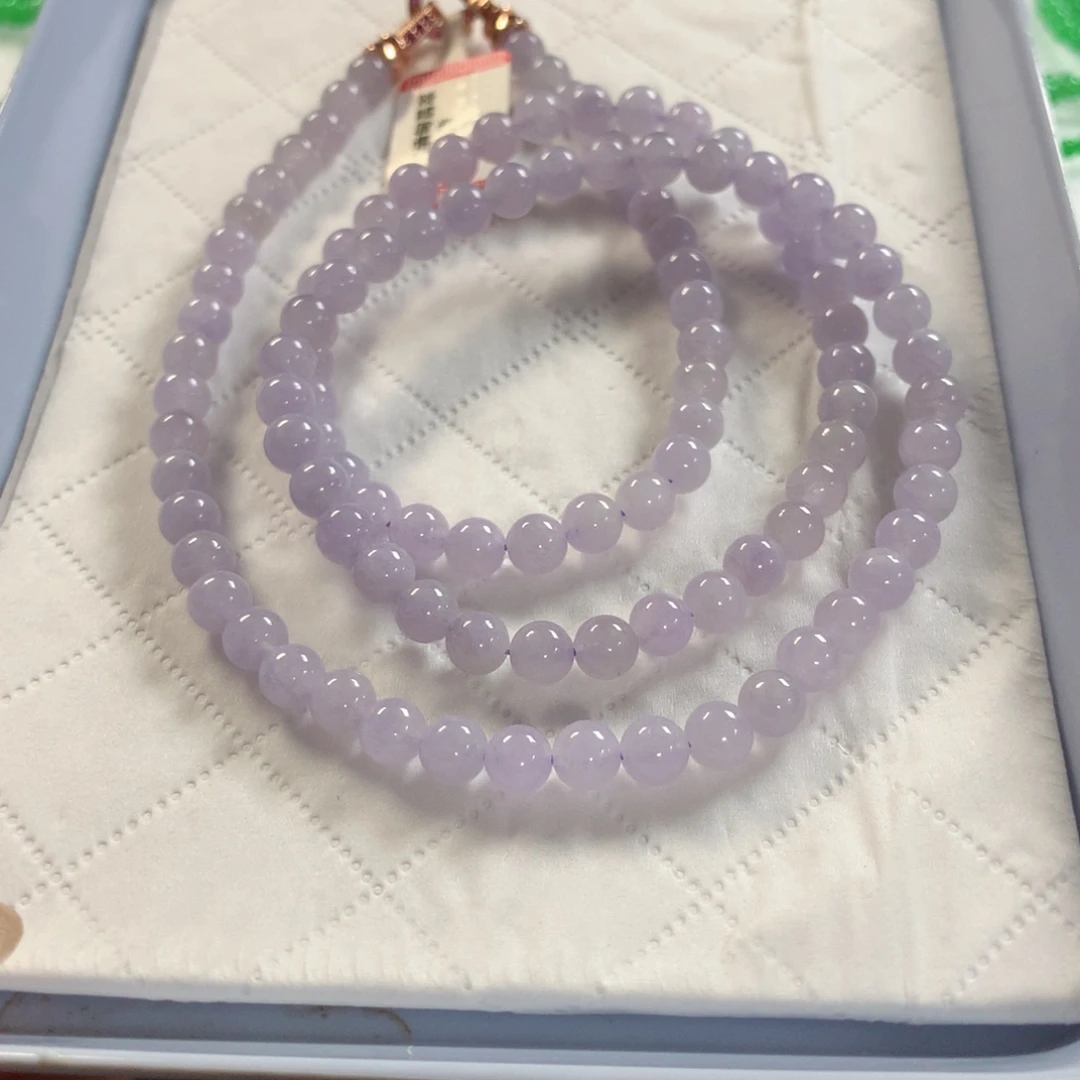 翡翠未镶嵌颈饰项链