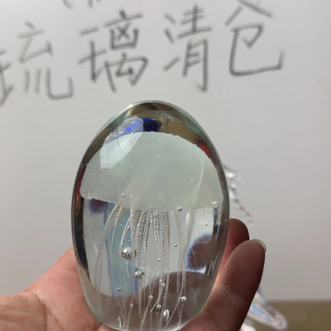 琉璃手工艺品小白水母