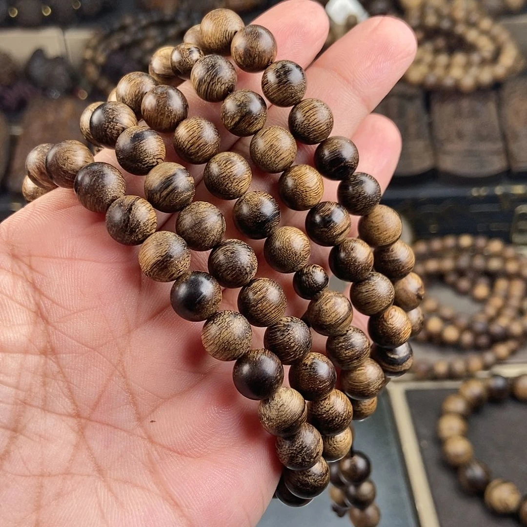 沉香手串乐****6越南芽庄留疤白