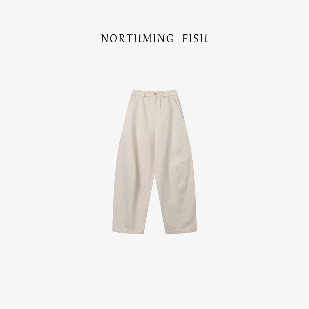 NorthMing fish「轻松出游」休闲有型 时髦立体裁剪显瘦休闲裤