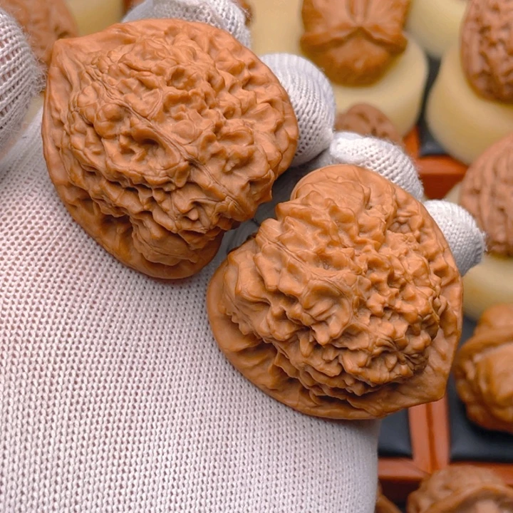 王***瑞文玩核桃把件43一代麒麟纹官帽