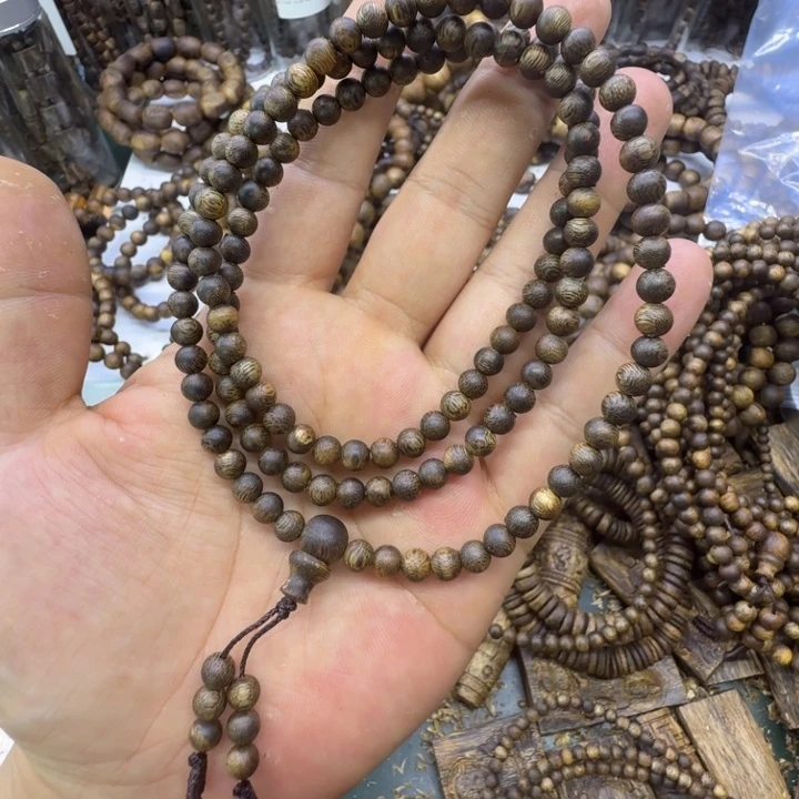 沉香沉香碎屑奇楠沉香金沙叶卡0.5多圈138颗沉水浮11.6克