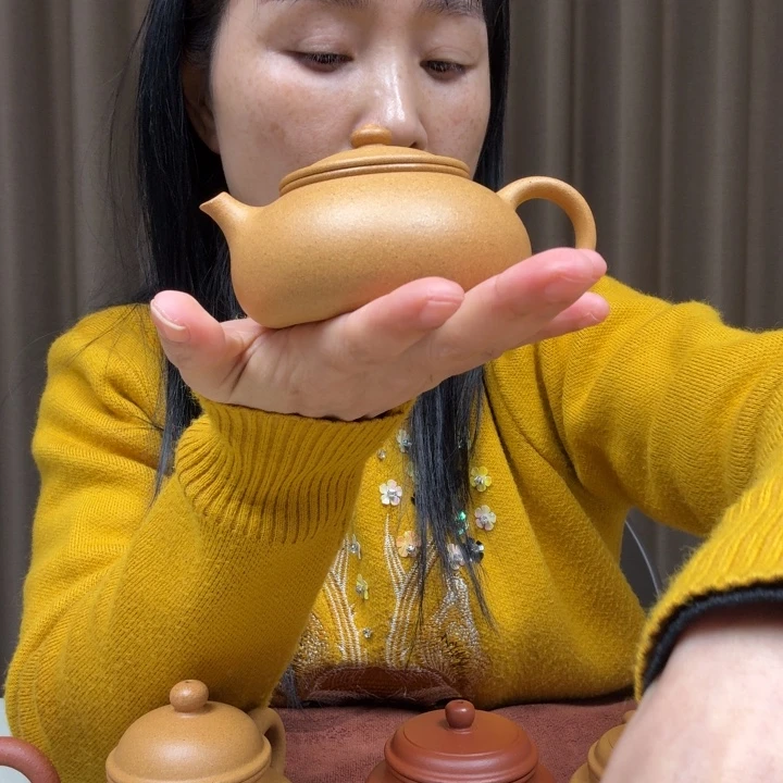 茶壶紫砂40目黄金缎寒江160cc全手工