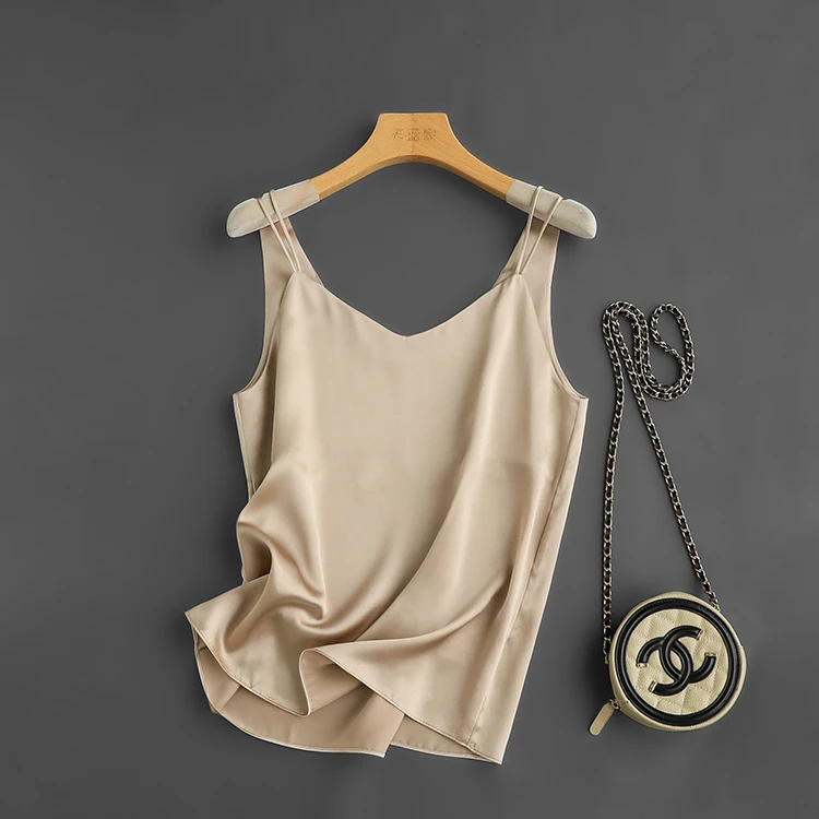 春夏封神吊带！ 前后两穿纯色直筒背心女
