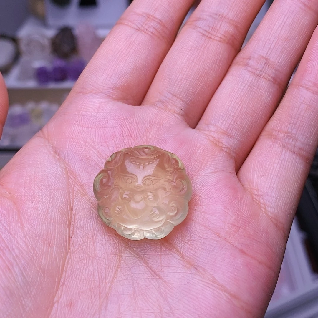 水晶颈饰未镶嵌夏*?吊坠孔